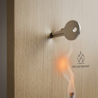Porte intérieure en MDF à âme en bois massif OEM ODM, surface CPL sans peinture, résistante à l'eau, couleur personnalisée pour projets hôteliers et d'appartements