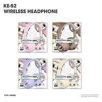 Headset Gaming Lipat Elektronik Labubu Over-ear Nirkabel Sejati Kualitas Suara Stereo Hi-Fi Kualitas Suara BT V5.4 Earphone