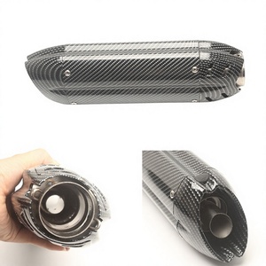 Devil FOR Motorcycle <b>Exhaust</b> Pipe 51mm Carbon Fiber Universal High Volume Street Racing Rear Muffler With <b>Clamp</b> And Hardware - Product Image 4