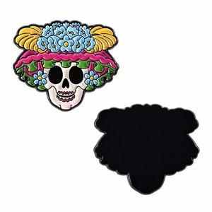 Broches de Esmalte al por Mayor del Día de Muertos, Regalo para el Festival de Carnaval Mexicano, Insignias, Arte Folclórico Nahua, Recuerdo Metálico Personalizado para Desfiles - Product Image 2