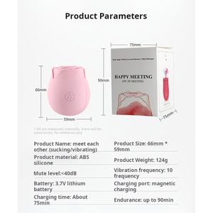 Однотонная встреча, счастливая Роза, прыгающие яйца, Женский массаж, сосание, мастурбатор, вибрация для взрослых, секс-игрушки оптом - Product Image 4