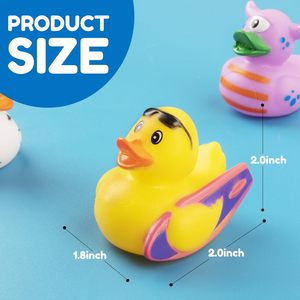 Anatre di gomma assortimento casuale Mini giocattoli di anatra di gomma alla rinfusa giocattoli da bagno di anatra giocattoli da bagno per bambini bomboniere per feste - Product Image 5