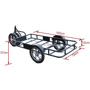 <span class=keywords><strong>Caravane</strong></span> pliable légère, mini-remorque de voyage, <span class=keywords><strong>porte</strong></span>-bagages robuste pour vélos et vélos électriques, capacité 350 kg - Product Image 5