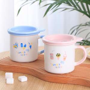 Taza de Cerámica Simple para <span class=keywords><strong>Desayuno</strong></span> con Plato, Imitación Esmalte, para Estudiantes, Hogar, Leche, Oficina, Café - Product Image 3