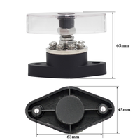 Barre de distribution d'alimentation 300A M10 pour bornes de batterie 12V 48V pour VR, marine, yacht, bateau, voiture, camion, remorque