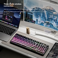 Clavier mécanique de jeu sans fil RGB à trois modes avec écran gravé sur le côté personnalisé Attack Shark X98Pro