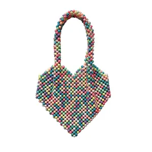 2023 Latest Source Factory Designer Heart Shape Handbag Sweet Daily Pearl ABS Crossbody Bag