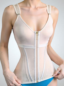Corset amincissant respirant en nylon et élasthanne avec fermeture éclair – Bretelles réglables, gaine sculptante pour le sport et le quotidien (ODM) - Product Image 4