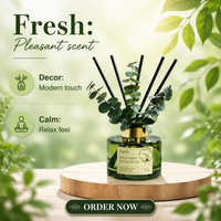 Diffuseur de parfum TopOne à la menthe sauvage et à l'eucalyptus, 6,76 oz, parfum longue durée pour salon, bureau, parfum d'ambiance écologique, coffret cadeau