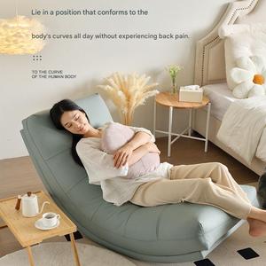 <span class=keywords><strong>Fauteuil</strong></span> <span class=keywords><strong>inclinable</strong></span> et à bascule Kino en <span class=keywords><strong>cuir</strong></span> imperméable et anti-salissure, avec structure en bois massif, idéal pour les petits appartements, pour une relaxation intérieure confortable - Product Image 3