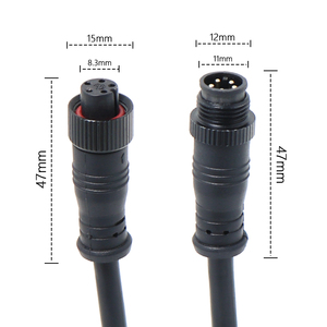 Пользовательская Длина M8 M16 M15 Водонепроницаемый Электрический штекер с 2 3 4 5 6 Pin M12 кабельный разъем для наружного светодиодного освещения - Product Image 6