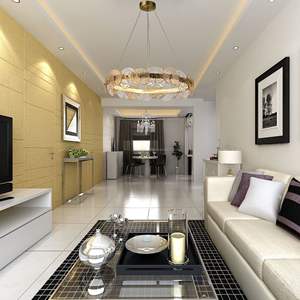 Lustre rond de coquille de style simple a mené la suspension circulaire moderne en verre dépoli d'anneau - Product Image 6