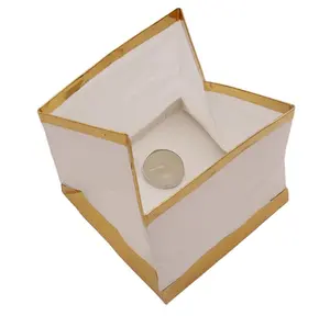Hot Sale Portable Collapsible Square Candle Eco Friendly Floating Water Proof Paper water Lanterns