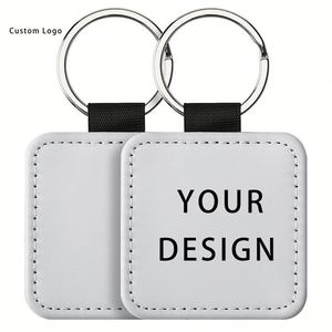 Eco-Friendly PU <b>Leather</b> <b>Keychains</b> with Stainless Steel, Festive Printing for National Day Events - Product Image 6