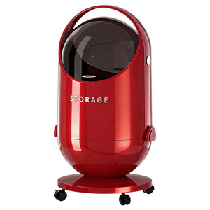 Home Storage Trash Can Round <b>Large</b> Capacity Wheeled Flip Top Indoor Waste <b>Bin</b> for Living Room Bedroom - Product Image 5