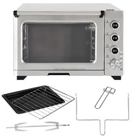 Four électrique numérique mini commercial et domestique en acier inoxydable avec fonction grille-pain, capacité 33L, puissance 1400W