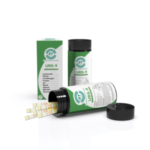 Tiras Reactivas de Alta Precisión 9SG URS-<span class=keywords><strong>9</strong></span> para Análisis de Orina, <span class=keywords><strong>9</strong></span> Parámetros, Papel de Prueba de Orina para UTI, Función Renal, Control Diario - Product Image 1