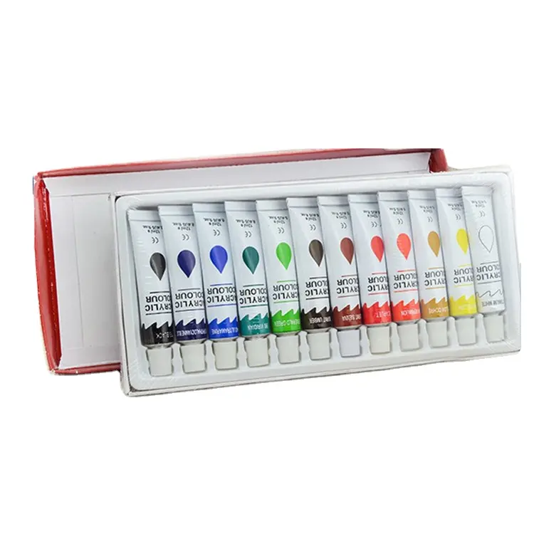 China wholesale market 12colors 12ml Artists oil colour paint in single tube for kids and student drawing