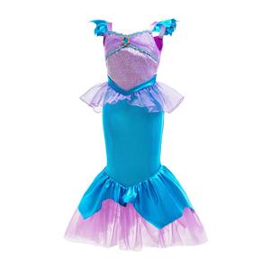 <span class=keywords><strong>Vestido</strong></span> de Princesa <span class=keywords><strong>Ariel</strong></span> <span class=keywords><strong>con</strong></span> Cola de Sirena para Niñas, Disfraz Elegante para Halloween, Comercio Exterior Transfronterizo - Product Image 4