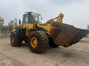 Chargeuse sur pneus Komatsu WA500 de 30 tonnes, équipement lourd d'occasion avec pelle rétrocaveuse et chargeur frontal, pompe MOOG, moteur Cummins - Product Image 2