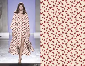 Impresión Digital Floral personalizada, tela de seda para ropa estampada