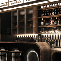 Comptoir de bar de luxe personnalisé boîte à lumière café Club KTV Buffet boutique design lustres suspendus pour l'amélioration de l'atmosphère
