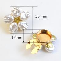 Boutons Métalliques Personnalisés pour Vêtements Femme, Jeans, Chemises – Forme Fleur, Logo Perle, 17mm, Écologiques, Sans Nickel