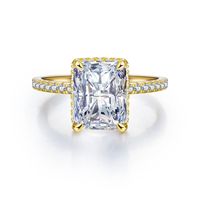 Bague de mode européenne et américaine en gros pour femmes, bague en cristal, bague carrée princesse, haute joaillerie, bijou de doigt coloré