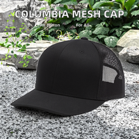 Casquette de baseball unisexe Columbia PFG 100% coton, maille, 6 panneaux, fermeture à pression