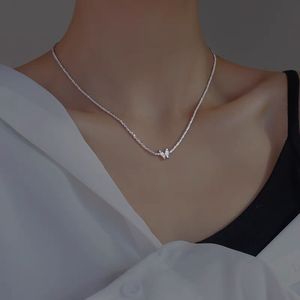 สร้อยคอรูปผีเสื้อ S925 เงินสเตอร์ลิง ประดับเพชรแบบฝัง ความยาว 405 ซม. สำหรับผู้หญิง เครื่องประดับสำหรับงานปาร์ตี้ - Product Image 2