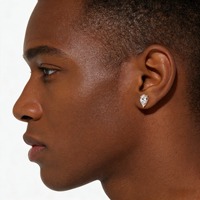 Élégantes boucles d'oreilles clous en laiton doré et argenté en forme de poire avec zircon et fermoirs à vis pour mariage, fête et usage quotidien