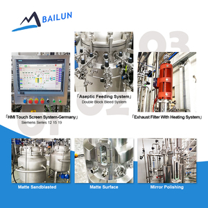 Biorreactor de Vacunas para Poliomielitis, Gripe y Molesa, 100L, Acero Inoxidable, Fermentador GMP con CIP, SIP y PLC, con Estándares GMP - Product Image 2