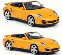 Modèle de voiture de sport décapotable à toit ouvert à l'échelle 1:24, modèle en alliage métallique, roadster réaliste, simulation de cabriolet