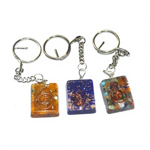 Best Price Orgone Keychain Jade Custom Shape <b>Orgonite</b> Polished Handmade Lightweight Crystal Crafts Reiki Travel Business Gift - Product Image 1