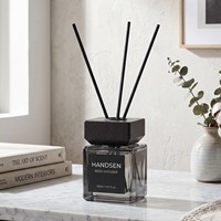 Bouteille diffuseur carrée en verre de 50-500 ml avec bouchon en bois, logo personnalisé, flacon vide pour parfum d'ambiance, vente en gros