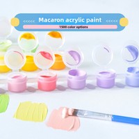 Peintures acryliques Macaron 108 couleurs, capacité 3 ml, en forme de crème glacée, kit de coloriage DIY pour poupées en plâtre peintes à la main