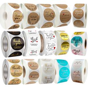 Dính Không Thấm Nước Logo Phong Bì Niêm Phong Bao Bì Nhãn Cuộn Vòng Cảm Ơn Bạn Dán In Vòng 2.5 Cm - Product Image 1