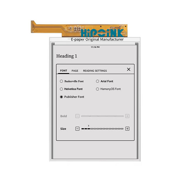 HIPOINK E-Paper Original Manufacturer OEM ODM Hot Selling 1.54-13.3 Inch E-Book Reader E-Ink Screen Display Modules