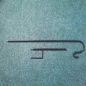 Slip <b>Hook</b> Iron Garden Stake Black Finish For Outdoor Use - Product Image 3