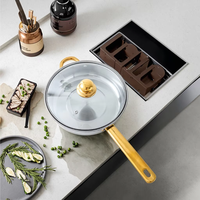 Batterie de Cuisine 12 Pièces en Acier Inoxydable avec Couvercles – Ensemble de Poêle à Frire, Casseroles, Bouilloire et Faitout pour Induction