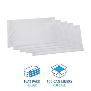 Boardwalk 45 gal 0.9 Mil White Industrial Can Liners 40 X 46-100/Carton Linear Low Density Household Trash <b>Bags</b> - Product Image 6
