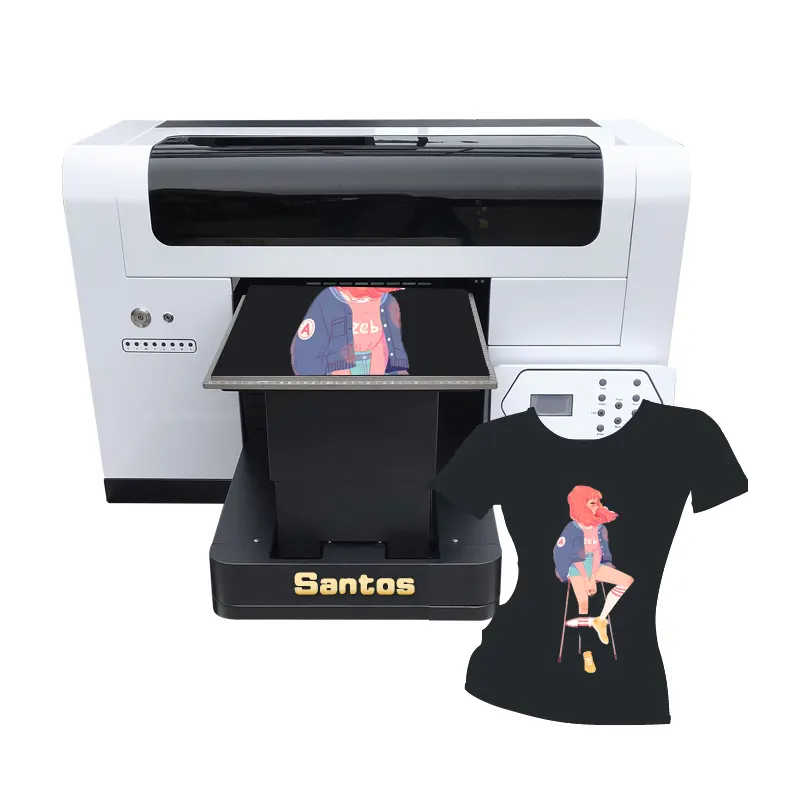 Digital T-shirt UV Flatbed Printing Mesin A3 Printer DTG untuk Kain Katun Kaus Kaki/Handuk/Tas Kanvas