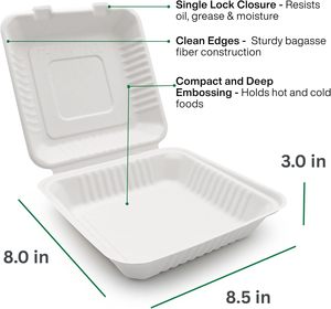 Contenedores Desechables para Comida para Llevar, de Plástico MFPP, con Tapa Abatible, para Restaurantes, Precio de Fábrica al por Mayor - Product Image 3