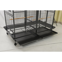 Cage en métal peinte OEM pour perroquet, chat, oiseau, grandes volières, maison pour animaux de compagnie