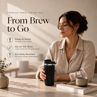 Mug de voyage isotherme en acier inoxydable, nouvelle version améliorée, avec filtre, pour café, OEM ODM, vente en gros