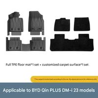 Tapis de sol de voiture en TPE sur mesure pour BYD Qin Plus DM-i 2023 Destroyer 05, tapis de sol toutes saisons imperméables, vente en gros d'usine