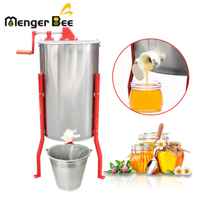 เครื่องสกัดน้ำผึ้งแบบมือหมุน Mengerbee EX-02S ยี่ห้ออเมริกัน สภาพใหม่เอี่ยม 2 เฟรม พร้อมขาตั้งและก๊อกน้ำผึ้งสแตนเลส สำหรับการเลี้ยงผึ้ง - Product Image 2