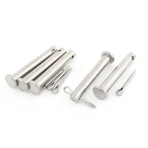 In Stock 304 Stainless Steel GB882 Shaft Cotter Diameter 3-20 Round Flat Head Clevis Pin With Hole