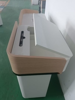 Pupitre mobile multifonctionnel en bois pour conférences, formations, podium de conférencier, plateforme portable, bureau d'école, salle de classe, style minimaliste