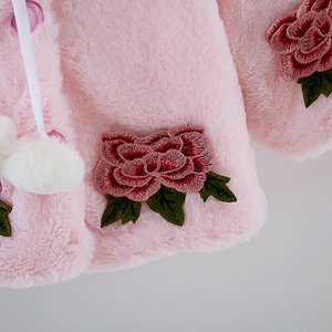 Blanco rosa niños cálido abrigo <span class=keywords><strong>de</strong></span> piel sintética precio al por mayor <span class=keywords><strong>de</strong></span> los niños <span class=keywords><strong>de</strong></span> abrigos <span class=keywords><strong>de</strong></span> invierno - Product Image 2